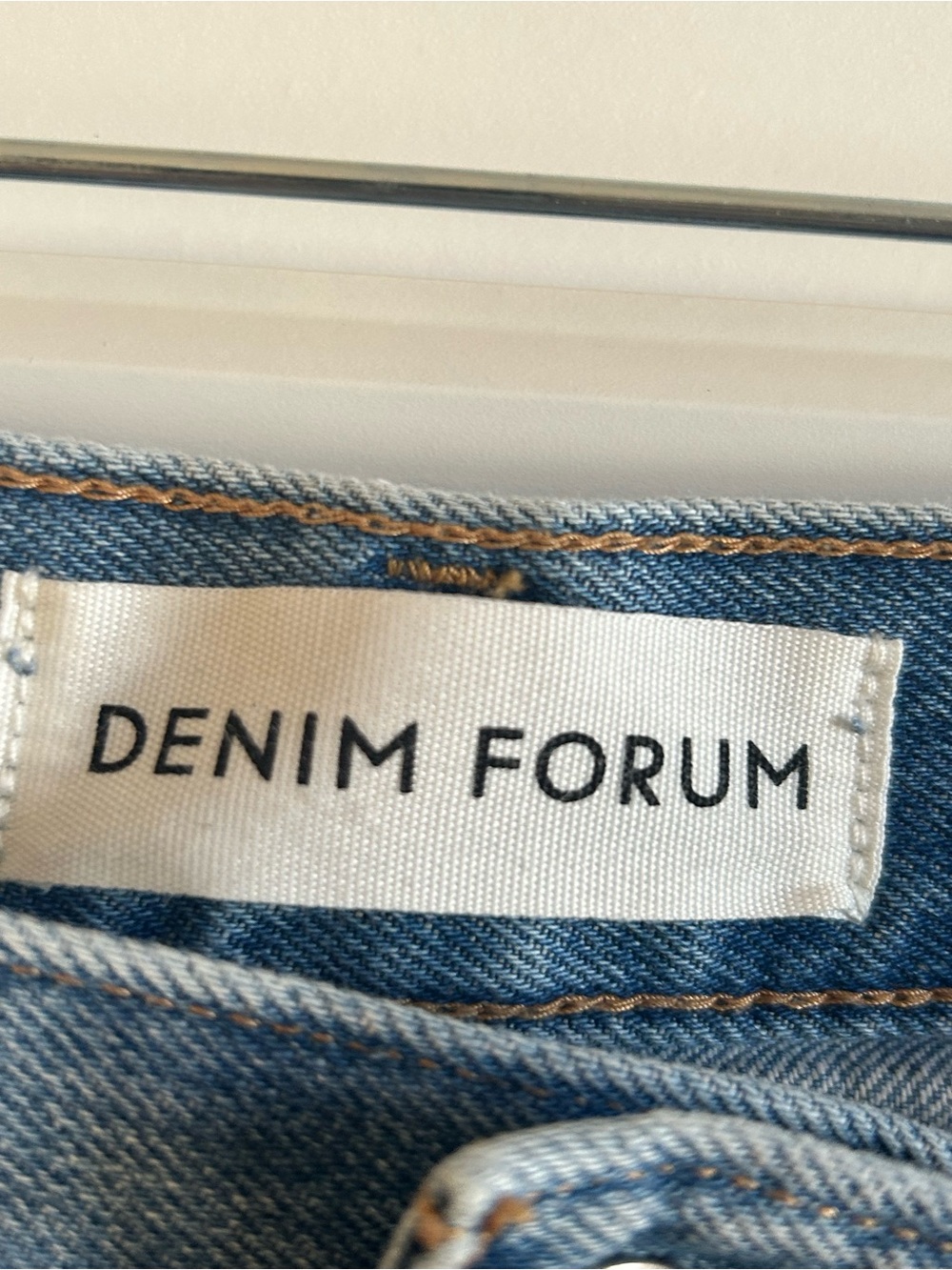 Denim Forum Women's Light Blue Wide Leg Jeans - Picture 4 of 5